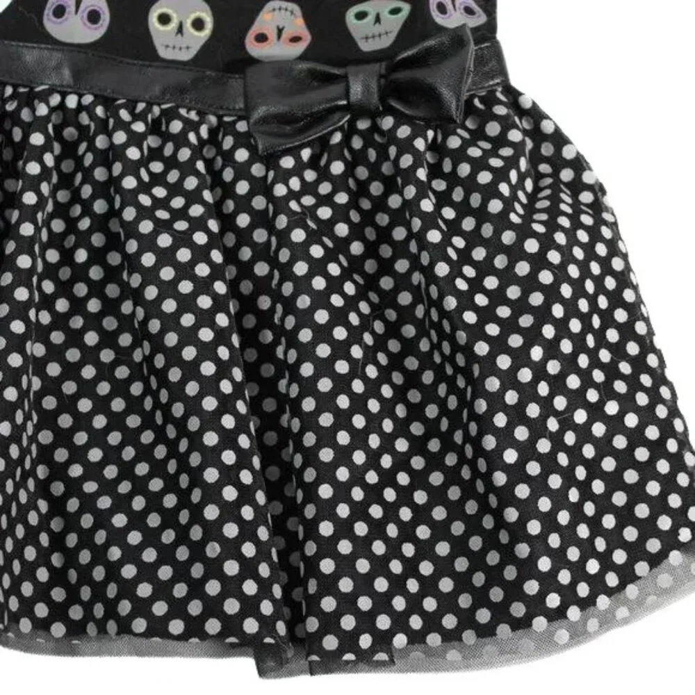 Thrills and Chills Gothic Halloween Skull Dog Dress Costume NWT Size Med…